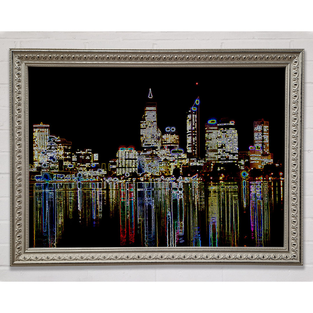 New York Harbour Reflections Silver - Einzelner Bilderrahmen Kunstdrucke