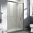 44-48 In. W X 72 In. H Double Sliding Shower Door, Semi-Frameless Bypass Bathroom Sliding Door With 1/4" (6Mm) Tempered Glass For Walk-In Shower,Brush Nickel-121165829