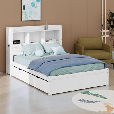 Maximiser l'espace de rangement avec lit gigogne, 2 tiroirs et tablettes coulissantes