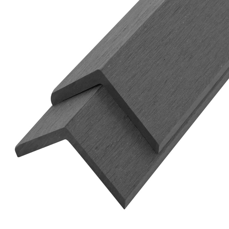 Interlocking Outward Corner Deck Trim in Gray, Gray