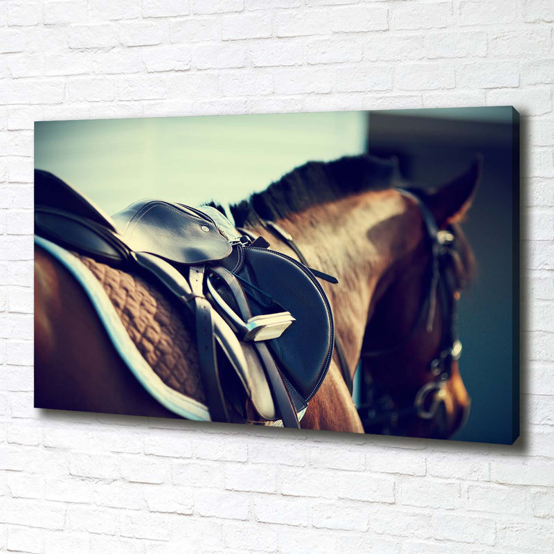 Saddle With Stirrups - Wrapped Canvas Print