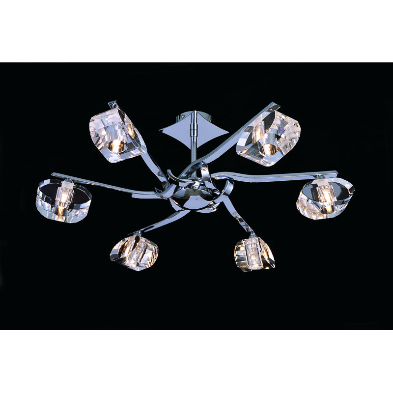 Plafonnier semi-encastré 6 lumières Barham