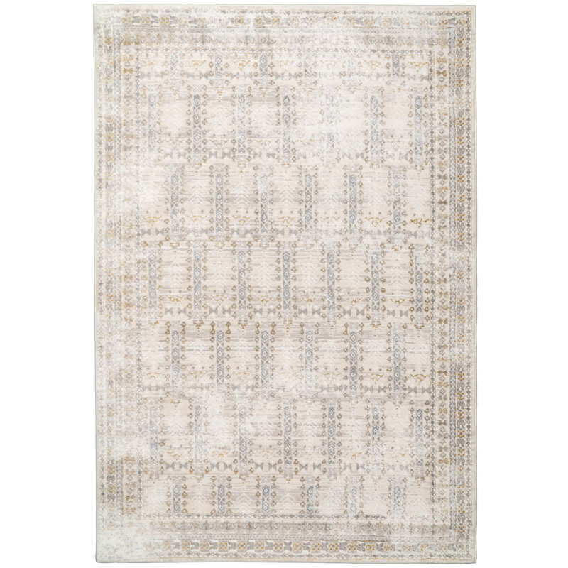 Lakena 12583-189 IVOIRE / BEIGE / GRIS, Rectangle 6 pi 7 po x 9 pi