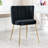 Chele Modern Velvet Upholstered Dining Chairs Accent Chairs with Curved Back & Gold Metal Legs for Kitchen Vanity Bedroom -469839655