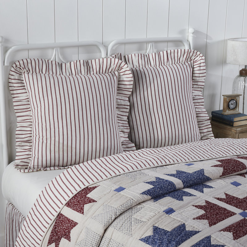 Berta Cotton Blend Striped Sham Set