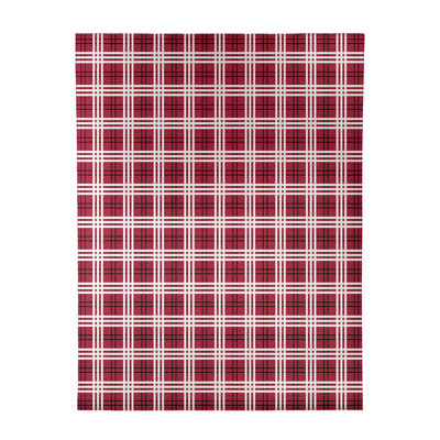 Tapis rouge à carreaux