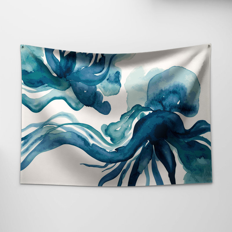 Tapisserie murale aquarelle abstraite 16, 26 po x 36 po