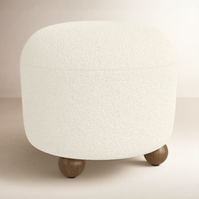 Canyon 20" Linen Upholstered Ottoman