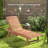 Slat design wood frame outdoor chaise lounge chair with wheels and pull out table tray