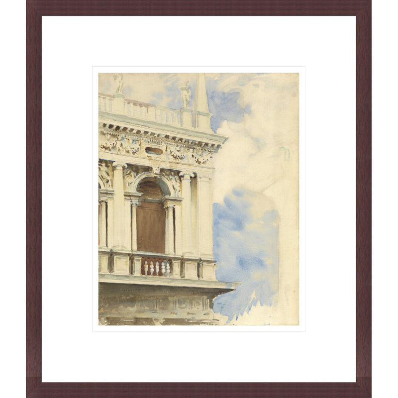 «The Library in Venice» par John Singer Sargent, impression giclée encadrée, H 15,82 po x l 13,75 po