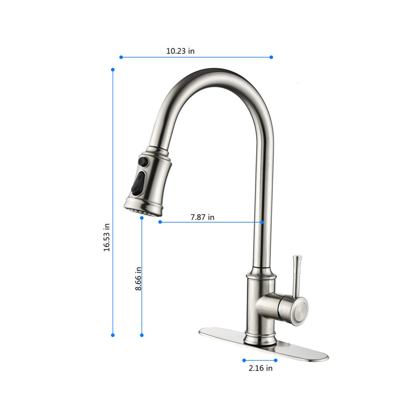 Naiyafly Pull Down Touch Kitchen Faucet, Silver