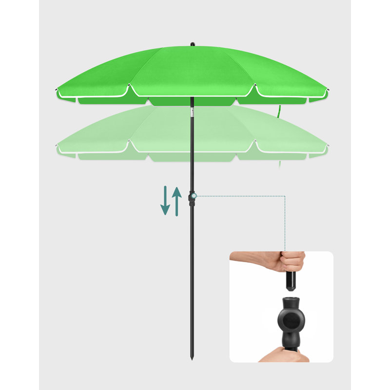 Dow 160cm Beach Parasol, Green