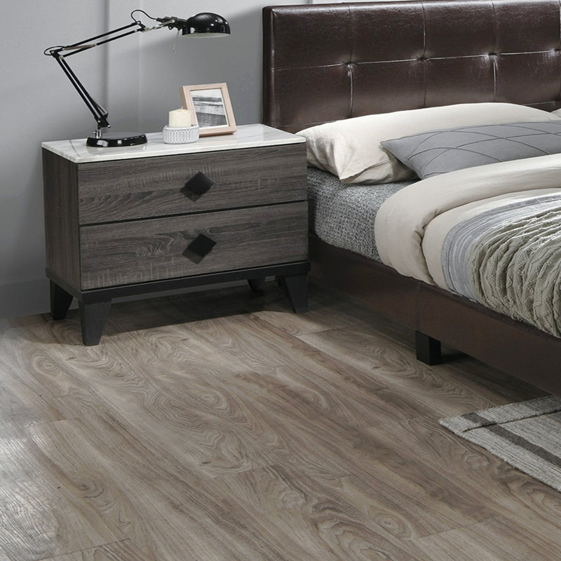 Mobilier de chambre à coucher de style contemporain avec table de chevet à tiroirs de couleur contemporaine
