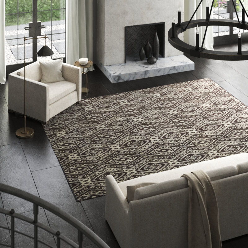 Hand Woven Wool Geometric Area Rug
