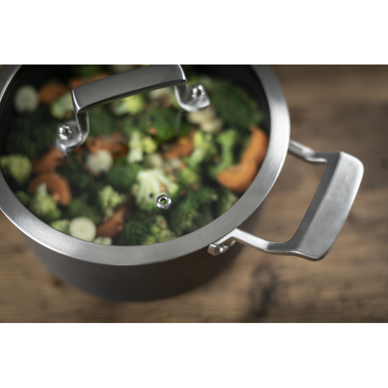 Kuhn Rikon New Life Pro Swiss Made Recycled Aluminium Induction Safe Casserole Pot, 20cm / 3L