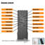 Low Profile Caged Ceiling Fan With Lights Remote Control, Embedded Modern Industrial Ceiling Fan-113577099
