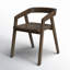 Dey Solid Wood Slat Back Arm Chair in Dark Brown