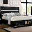 Queen Bed With Storage Drawers - Contemporary Black Headboard Configuration Option Modern And Drawer Function-121105609