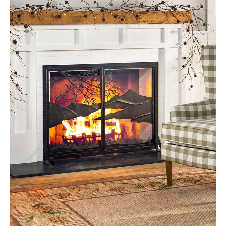 Plow u0026 Hearth 1 Panel Steel Fireplace Screen - Wayfair Canada