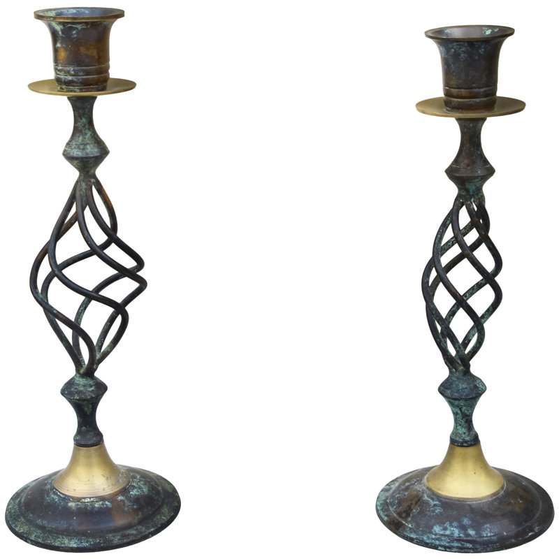 Iron and Copper Candlestick