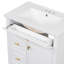 Meuble-lavabo de salle de bain de 76 cm (30 po) avec lavabo, tiroir rabattable et 2 tiroirs, blanc-282466733-282466735