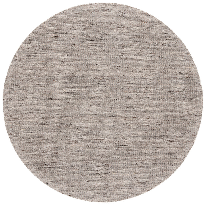 Yeala Hand Woven Wool Pile Rug, Round 6'