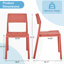 Ensemble de 8 chaises de salle à manger en plastique, chaises d'extérieur intérieures empilables, chaises d'appoint de salle à manger robustes et modernes sans assemblage pour la cuisine, la salle à manger, la cour arrière et les sièges d'événement-131368619