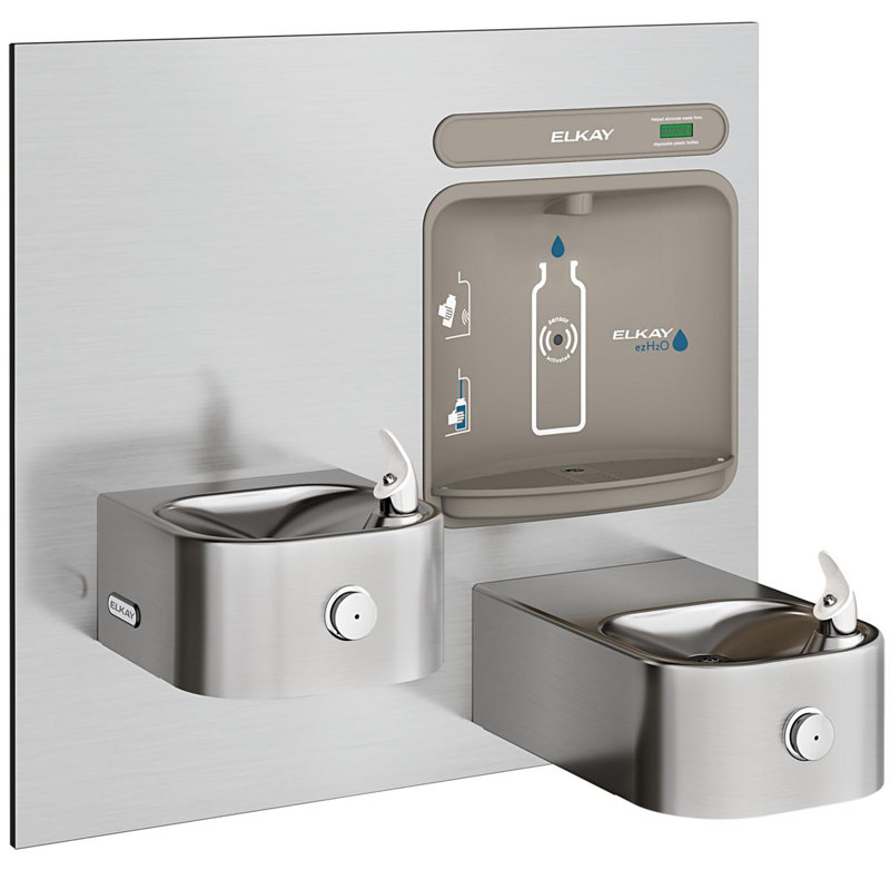 Elkay EZH2O Bottle Filling Station & Integral Soft Sides Fountain, Non-Filtered Non-Refrigerated Stainless