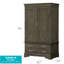Armoire, gris