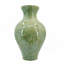 D9.8x16.5" Sage Green Sculptural Ceramic Vase