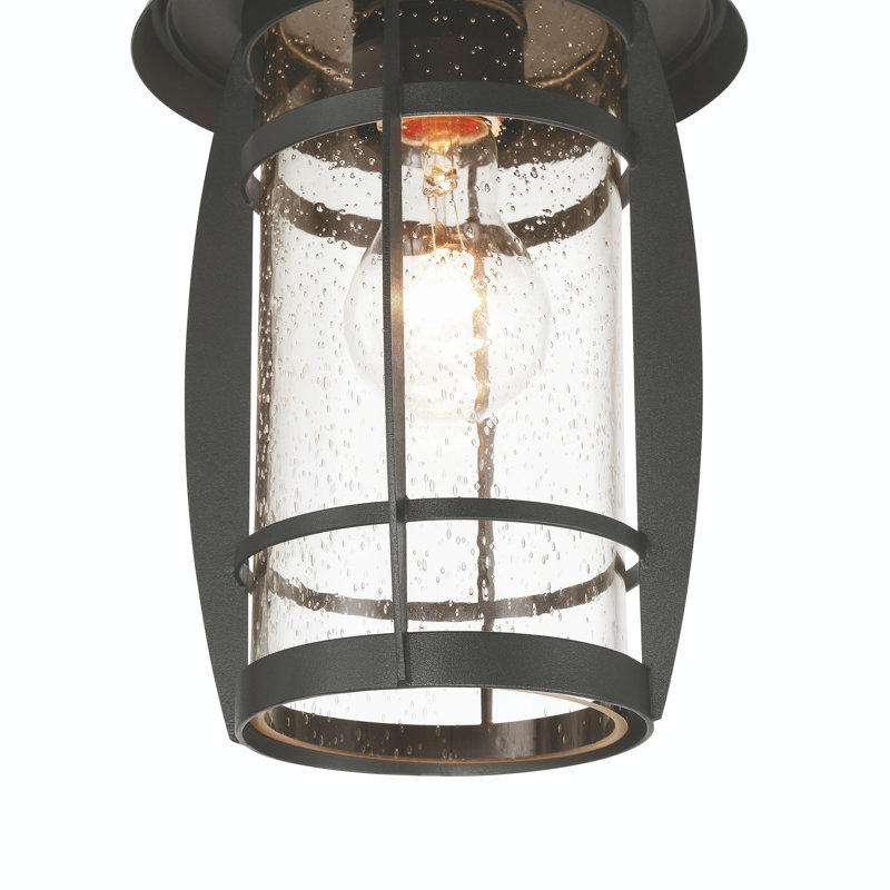 Nerota 1 - Light Modern Black Outdoor Hanging Lantern Outdoor Chandelier