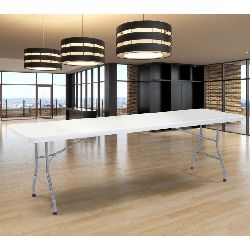 Table pliante robuste NPS, H 30 po x L 96 po x l 30 po, Gris clair moucheté