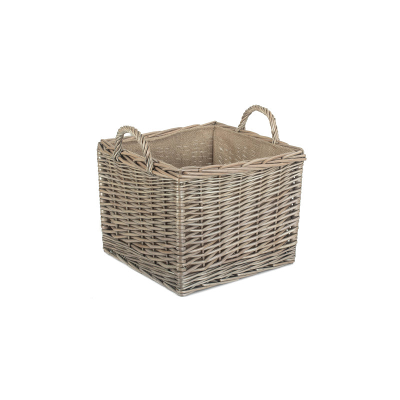 Gagrani Willow Square Lined Log Storage Basket
