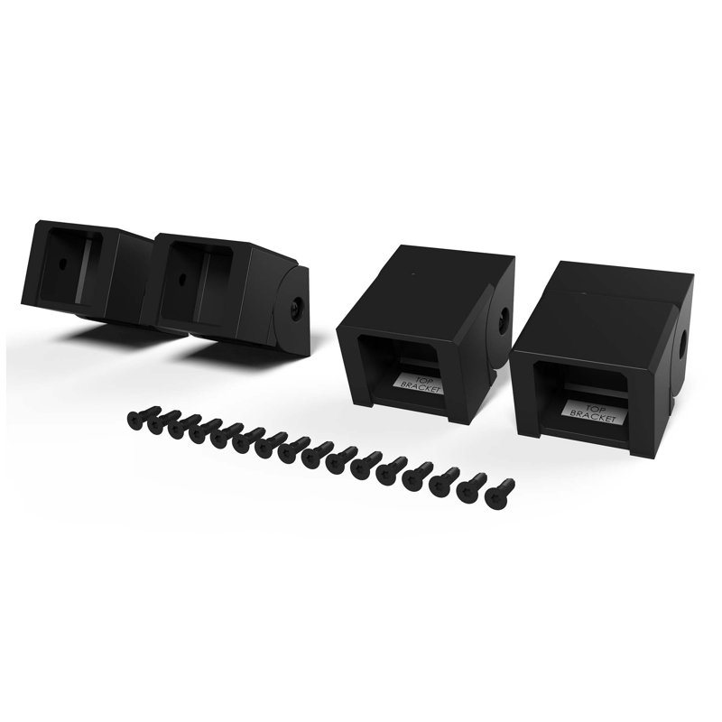 Black Sand Aluminum Stair Railing Brackets Set of 4