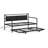 Twin Daybed With Pop Up Trundle,Sofa Day Bed With LED Light And Charing Station,Pull Out Bed With Steel Slat Support And Upholstered Headboard, Platform Bed Frame