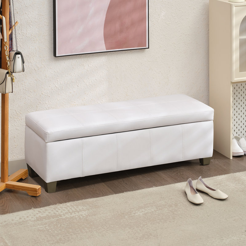 Repose-pieds rectangulaire 51 po, Blanc