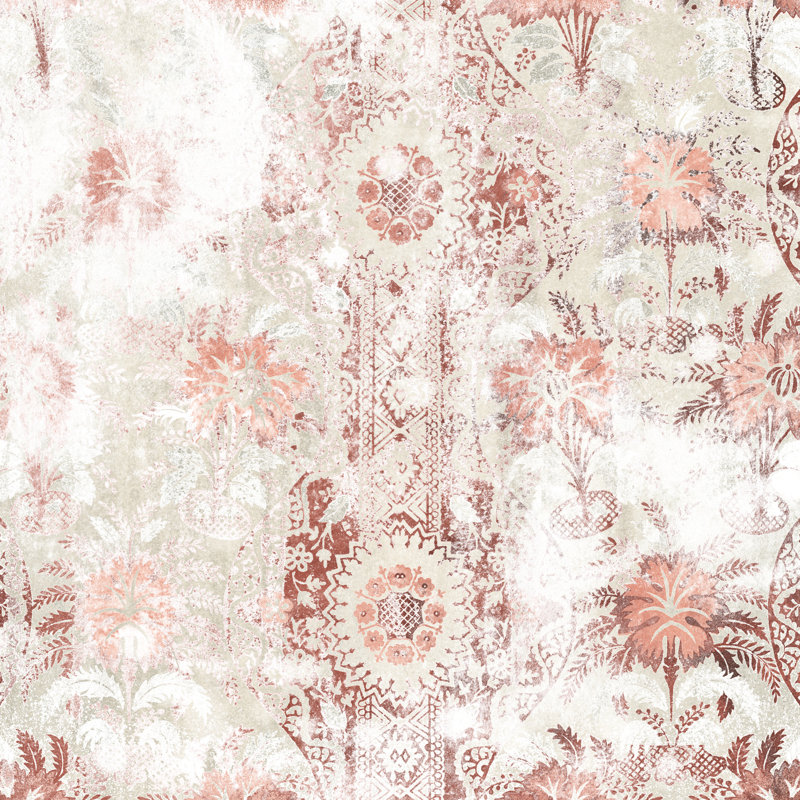 «World Traveller Textile II» par June Erica Vess - impression sur toile tendue, H 20 po x l 20 po