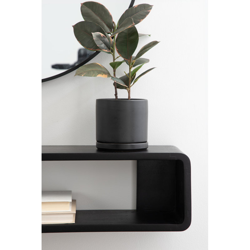 Wood Floating Entryway Console Table