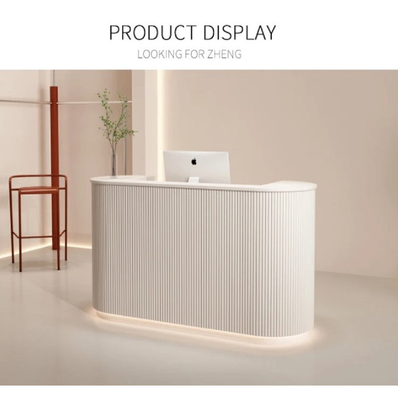 Cissy L-Shape Manufactured Wood Reception Desk, 60cm H x 200cm W x 100cm D