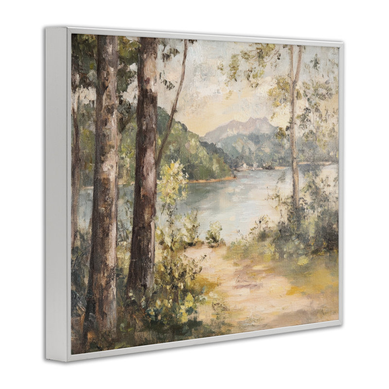 «Peaceful Lakeside Landscape», estampe numérique, design par Petal Prints Design, H 11 po x l 14 po