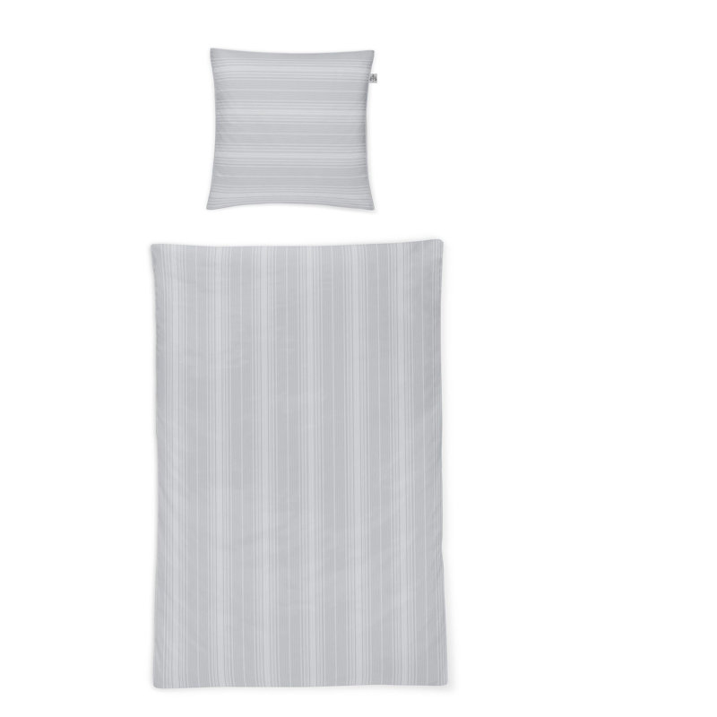 Viola Duvet Cover Set, Single - 1 Pillowcase (80 x 80 cm), Silver