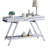 Contemporary Style White 1Pc Sofa Table High Gloss Finish Chrome Frame Console Table Gorgeous Living Room Furniture