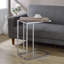 Table d'appoint rectangulaire minimaliste avec plateau extensible et pliable