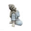 Statue de Bouddha couché serein, haute figurine de Bouddha méditant en résine de 16,34 po, décor zen résistant aux intempéries pour le patio, la cour et l'espace de méditation