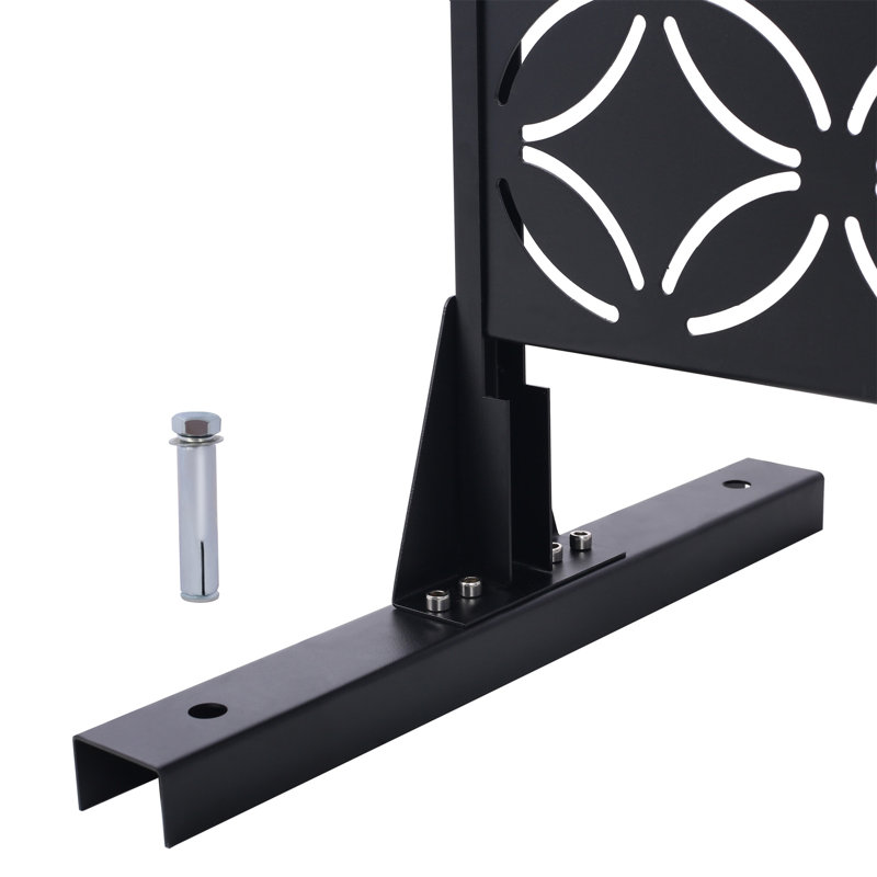 Écran d'intimité extérieur et intérieur H 76 po x l 48 po, Noir