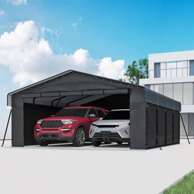 DBB-Black PE Waterproof Facade, sold with a 20*20*10FT (294cm) carport.