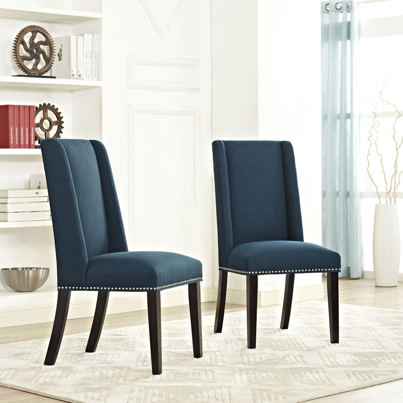 Chaise de salle à manger en tissu Baron Modway, Azur