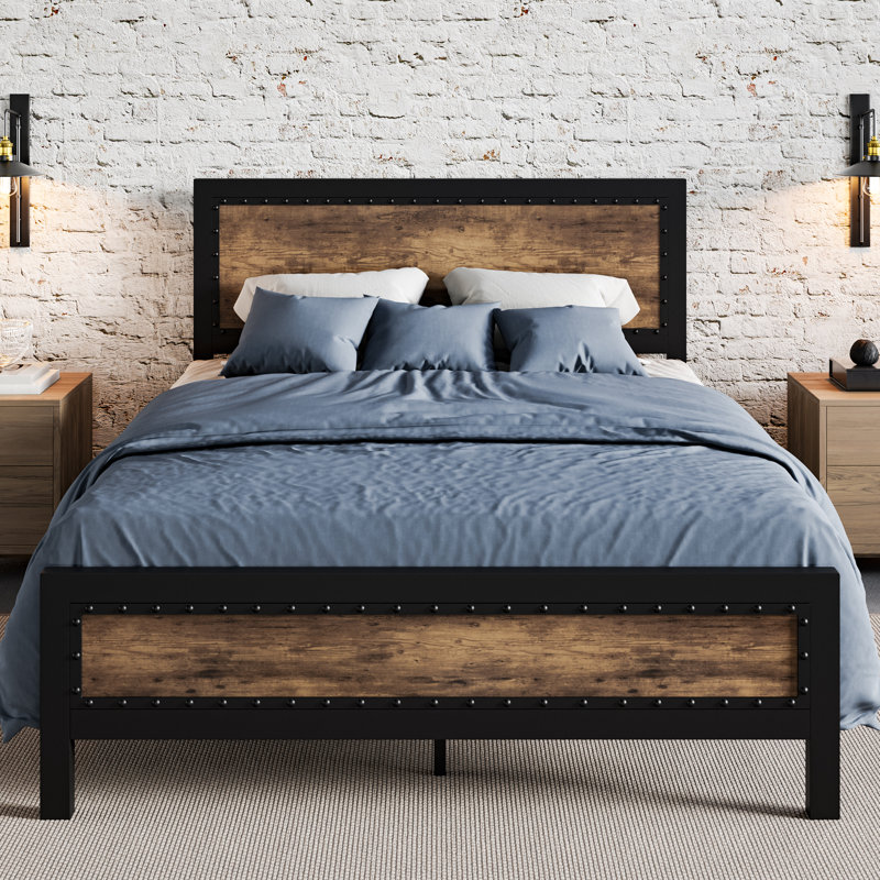 Avyanna Platform Bed, Gark Brown, Queen
