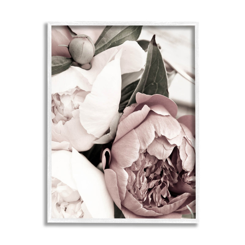 Gros plan de pétales de pivoines en herbe, art de la giclée par Malerifabrikken, H 20 po x l 16 po x P 1,5 po