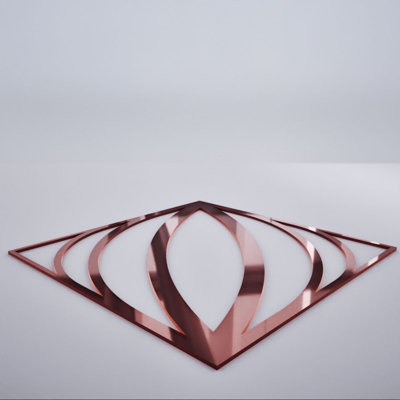 Petits panneaux muraux décoratifs en acrylique Otis, petit, l 11 3/8 po x H 11 3/8 po x T 1/8 po, miroir or rose